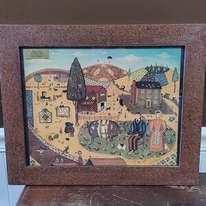 Vintage Signed & Numbered A Blue Ribbon Day Folk Art